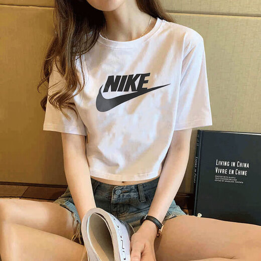 耐克NIKE女士T恤24新款运动服装跑步健身衣纯色棉质百搭透气圆领短袖 BV6176-100 XL