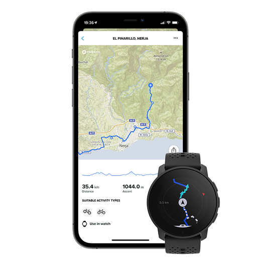 SUUNTO Men's Watch SUUNTO 9 Outdoor Smart Sports Watch Men's Watch Waterproof Color Screen Touch GPS Navigation Black/All Black