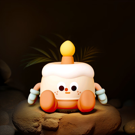 Hao Fanjie night light birthday gift for girls, birthday cake decorations for boys, niche high-end high-looking bedroom pat lamp, birthday cake night light, exquisite packaging, can be photographed and pinched, timed off, mobile phone holder