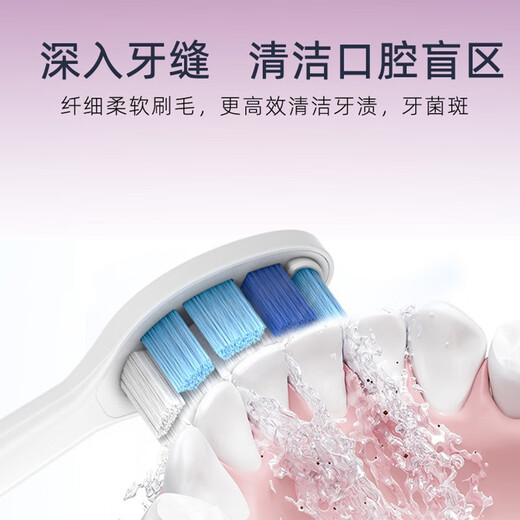 zlerZLER is suitable for Philips electric toothbrush HX6610 HX6210 HX6616 HX6920 sound wave vibration toothbrush head accessories 8-pack [white diamond bright white type]