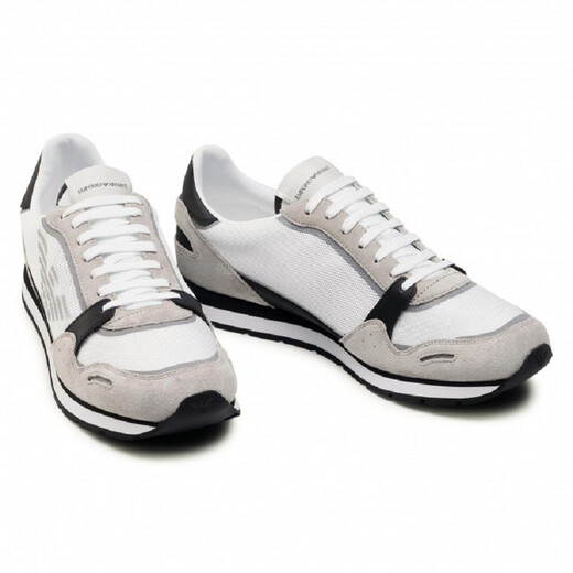 Emporio Armani Ea Herrenschuhe Herrenbrettschuhe Sport Casual Schuhe Farbkombination x4x537xm678 Neuer Stil weiß grauer N638 41