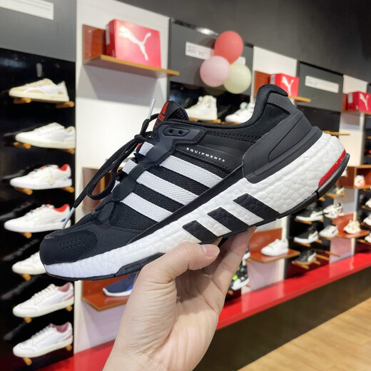 阿迪达斯（adidas）休闲鞋男鞋 春夏季运动鞋EQUIPMENT+Boost轻便学生低帮缓震跑步鞋 GX6630/黑白 40 (245mm)