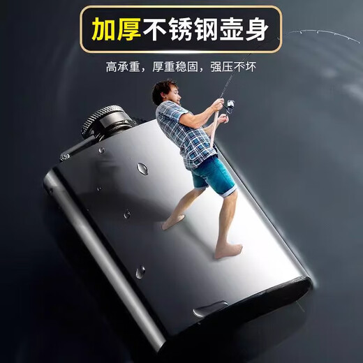 Wilkie Wine Flask Portable Stainless Steel 304 Small Portable Three Liang Food Grade Portable Wine Flat Iron Flask White Wine Flask 225ml 304 Stainless Steel Portable Flask 225ml