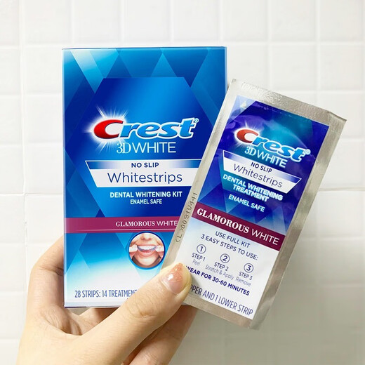 Crest (normal delivery) Whitening tooth patch shines white 3d tooth patch white tooth patch 5 pairs (experienced package with mouthwash, no outer box)