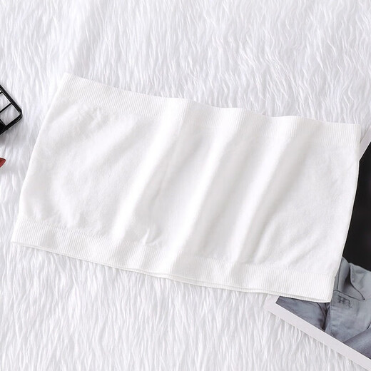 Tsing Yi Maxiang summer seamless breathable one-piece anti-exposure tube top strapless bottoming women's underwear bra with trendy apricot color