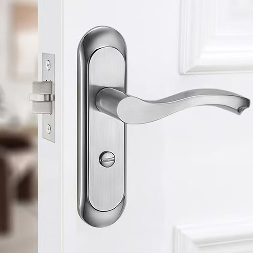 
Beijing bathroom bathroom lock indoor door lock keyless bedroom door lock toilet stainless steel lock universal door handle [promotion] 110 hole distance lock-free tongue set