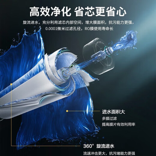 洁净世家适配通用安吉尔净水器滤芯PP棉CTO压缩碳RO反渗透膜UF超滤膜T33后置碳净水机滤芯 J1105-ROB8(T1C)【全套五支】