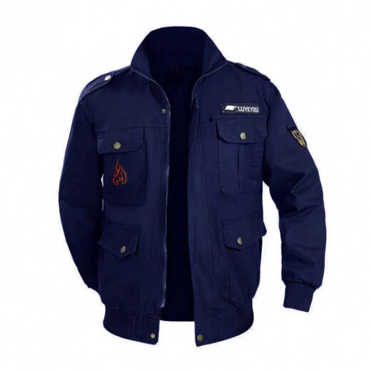 Feisheng Spring and Autumn Work Clothes Men's Loose Jacket Thickened Wear-Resistant Labor Insurance Welder Auto Repair Single-piece Top Workwear Customized Navy Blue Single Top Pure Cotton Anti-scald 3XL Recommended 155-175 Jin Jin equals 0.5 kg