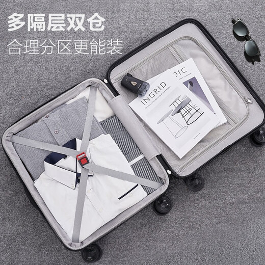 Avas Suitcase 20 Zoll kann an Bord der Flugzeug-Top-Zehn Marken von Trolley-Boxen verwendet werden, die Reisebackkennwortbox mit großer Kapazitätsbeutel schwarz sind [verdicken Box-Schale] mehr gegen Herstellung 28 Zoll [7-Tage-Mittel- und Fernentfernung] schwerer und flüssiger