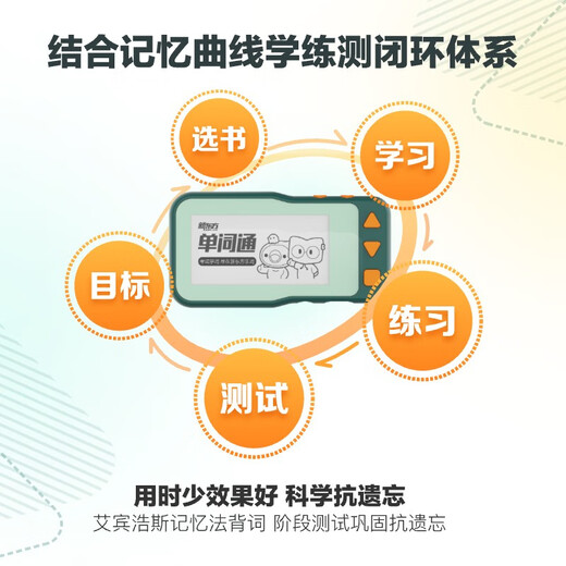 New Oriental Vocabulary Pro Vocabulary T2 eye-protecting ink screen word machine English word card portable word machine primary school junior high school high school college level 4 and 6 700+ word book second generation T2 green (SF Express)