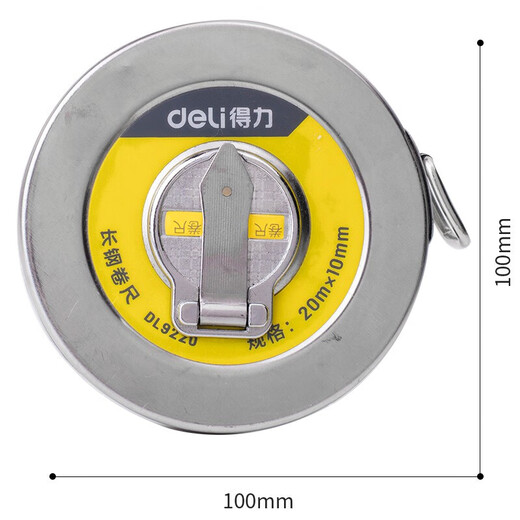 Deli box steel tape measure 10 meters 20 meters 30 meters 50 meters box ruler plate ruler long tape measure long steel tape measuring ruler 20mx10mm iron box long steel tape measure DL9220