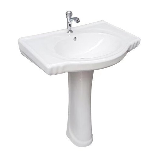 Pillar basin ceramic wash basin household wash basin large apartment small apartment bathroom vertical balcony wash basin buy column alone