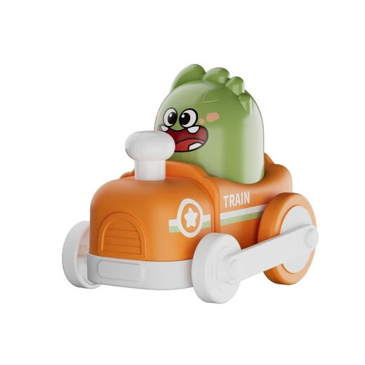Baby Herz Kinder drücken Trägheit Cartoon Zugteam Rückkehr Toys Press Teleskope Übung zum Erfassen von Bildungsspielzeugauto -Duckling Zug