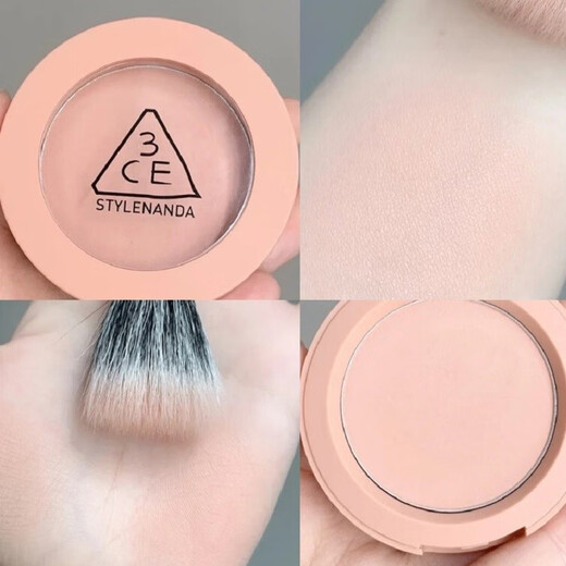 3ce single color blush #NUDEPEACH nude beige 5.5g milk apricot tone contour shrinking color birthday gift for girlfriend
