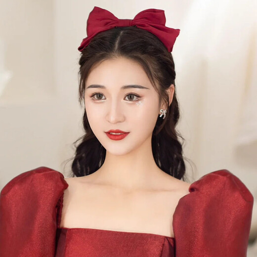 MHFDO old phoenix quality toast dress headdress bride retro spring clip toast dress headdress red wedding SN3861 bow tie headdress