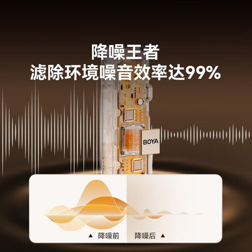 BOYA BOYALINK wireless lavalier microphone one-to-two Little Bee mobile phone live broadcast short video recording noise reduction microphone Boya LINK small black box Apple universal link1 with warehouse one-to-two white