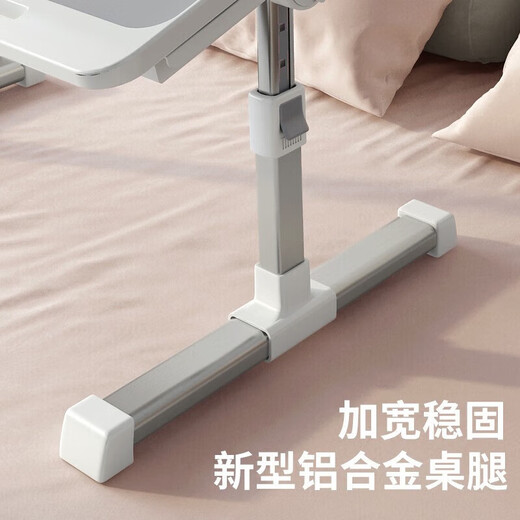 Quanpinwu lifting bed computer table desk foldable study table lazy dormitory bay window table slate gray regular style + card slot + anti-slip tray