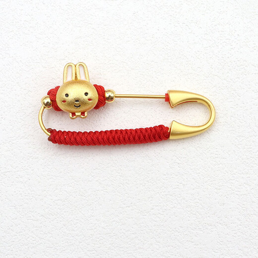 CEENIU Fat Donglai same style baby anti-frightening pin zodiac rabbit baby newborn baby tiger male and female red rope pin