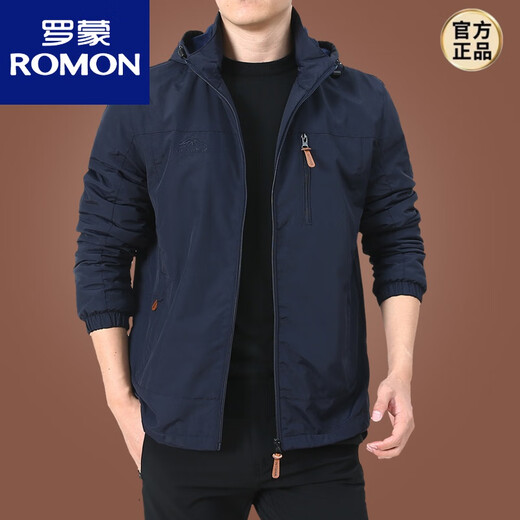 Romon (Romon) Jacke Herren Frühling und Herbst Herren Outdoor American Windproof wasserdichte Herren-Herbst-Sportjacke für Männer im mittleren Alter von Herren schwarz 9898 Style Plus Velvet XL