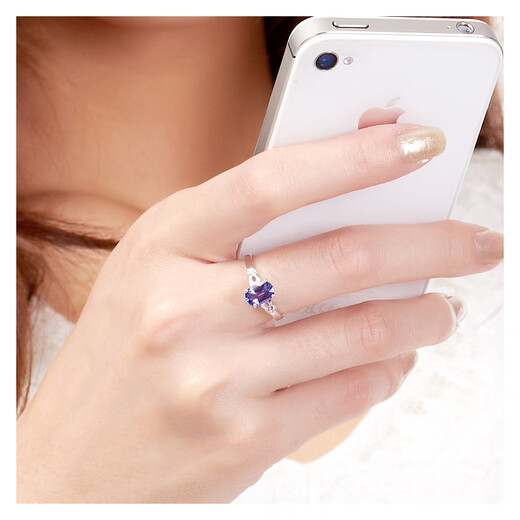 Lisa Wang's Lisa Jewelry Women's 18K Gold Diamond Ring Wedding Ring 1.27ct Tanzanite Sapphire Ring Tanzanite Ring Blue