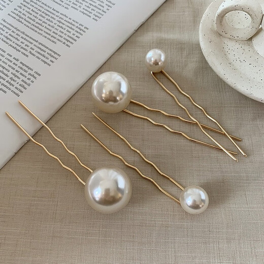 Pei Nanwei Pearl Head Fork Hairpin Bride Headress en épingle en épingle en épingle à cheveux en épingle à cheveux en épingle à cheveux en épingle à cheveux en épingle à cheveux en forme de bouche en U