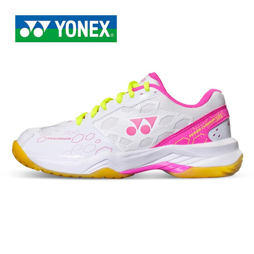 YONEX YONEX Badminton Shoes for men and women ultra-light breathable professional sports shoes yy white powder 37