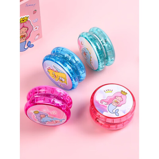 Chen Zhiche leuchtet Jo-Jo-Glitzer-Spielzeug Live Sleep Metal Kinder glühen Jo-Yo Kindertag Geschenk Geschenk Mermaid lila leuchtend Stil Live Sleep Long Seil