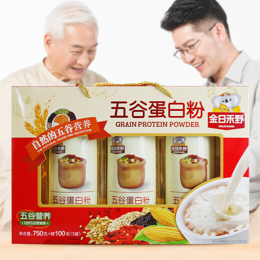 金日禾野五谷蛋白粉礼盒880g新年过节年货礼盒中老年营养食品长辈送礼佳品