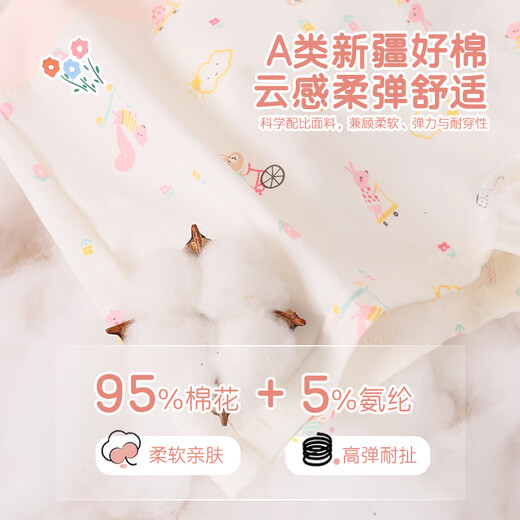 LangSha Children's Underwear Girls Student Class A Cotton Medium and Large Children's Boxer Shorts Girls Teenagers Printed Boxer Briefs