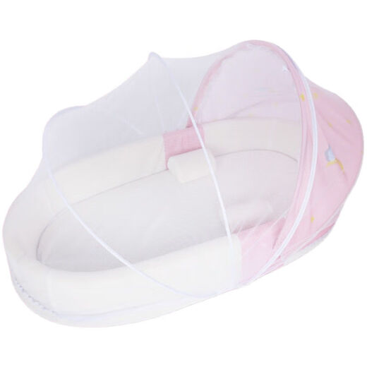 Portable bed-in-bed baby foldable newborn sleeping bed mobile bionic uterus bed anti-pressure bed-in-bed naked bed blue
