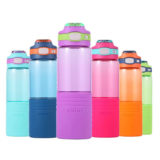 Shantou Lincun igloo water cup IGLOO Yikule pop-up colorful sports cup 71341 portable children's Tritan direct drinking cup 1387 dark blue 450/milliliter/-double