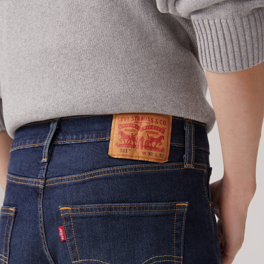 Levi's Levi's men's 511 slim American nostalgic retro classic casual simple blue denim trousers dark blue 32 (32)