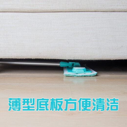 Miaojie Microfiber Flat Mop Upgraded 360 Wet and Dry Mop Household One-Purpose Mopping Magic Mop Rod*1+Mop*2
