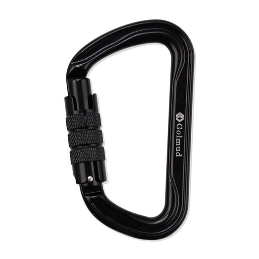 Golmud main lock D type 30KN professional rock climbing buckle mountaineering rescue high altitude operation automatic lock safety buckle equipment hook quick release GM9162 black
