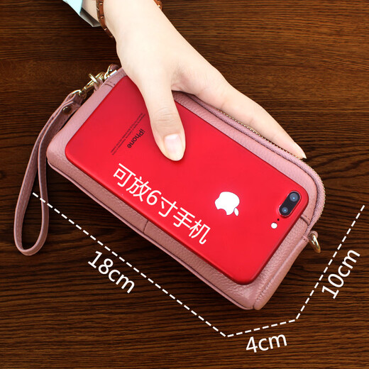 Sac d'embrayage en cuir cool kangourou petit sac à main féminin 2025 chinois de la Saint-Valentin Européen et américain de grande capacité sac à main Fashion Trendy Changer le sac de téléphone mobile Lotus Purple