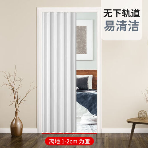 美克杰PVC折叠门商铺门厨房开燃气免打孔临时门推拉门简易门隔断门假门 普通款