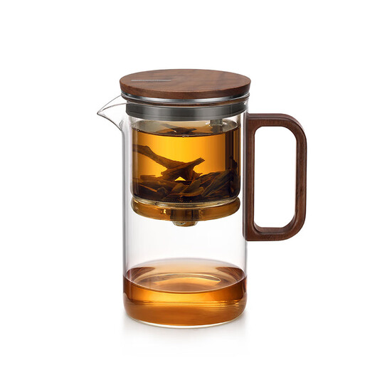 Shangming Piaoyi Cup high borosilicate heat-resistant glass filter brewing teapot tea water separation tea set Kung Fu teapot 500ml