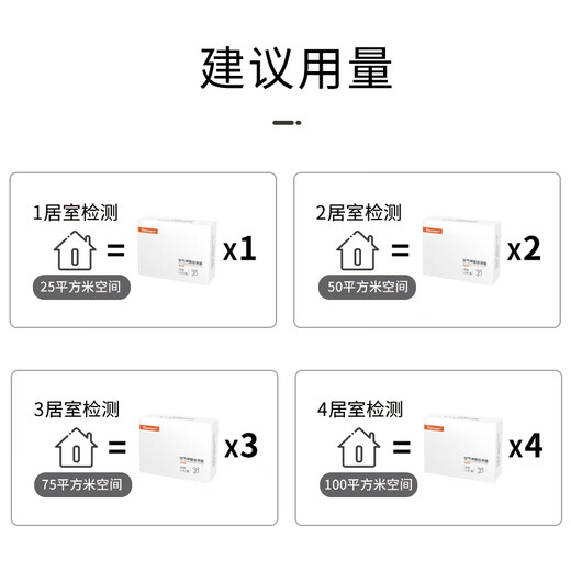 Dienmern Formaldehyde Test Box 6-pack Air Formaldehyde Self-Test Detector Formaldehyde Test Paper Instrument