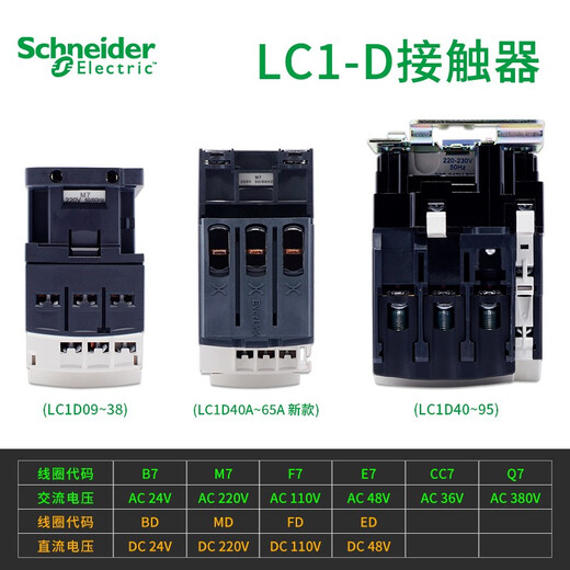 Schneider contactor LC1D series 25A three-phase AC contactor LC1D25M7C 25A 220V