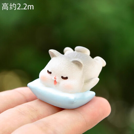 哥纶可爱呆萌背包小绵羊手办微景观桌面装饰品小摆件潮玩动物盲盒礼物 顽皮小猫一套8个组合装