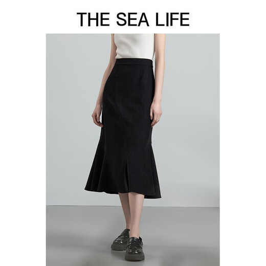 The Sea Life OU Hai Yisheng Fishtail Little Black Jirt Women's Automn Band Jirt 12350 Black Mage M