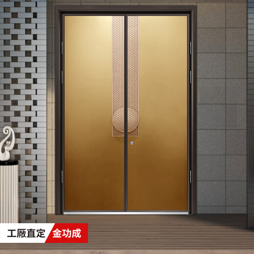 Huilide Custom Mated Villa Door Doppelöffnende Anti-Diebstahl-Eingangstür Doppelöffnender Muttertür Innenhoftür Feine Schnitzerei Explosionssicheres Eingangstür Guss Aluminiumtür 10 mm einseitige exquisite Schnitzer-Rücken-Aluminium-Flachplatte 3880 Quadratmeter (einschließlich Logistikinstallation (einschließlich Logistikinstallation
