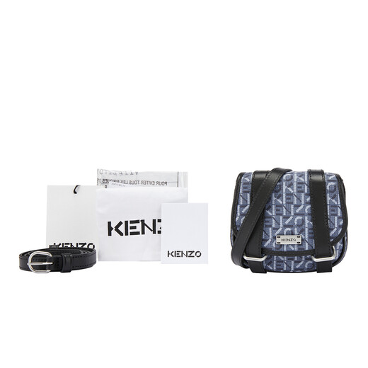 Kenzo Kenzo Takada Frauen Mini -Kurier Jacquard Umhängetasche Crossbody Bag Blue FB62SA702B01 76