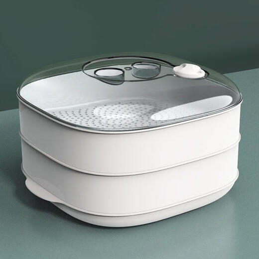 JZ Galanz microwave steamer special heating steam box household steam box multi-functional food grade thickened steam with lid two layers thick white