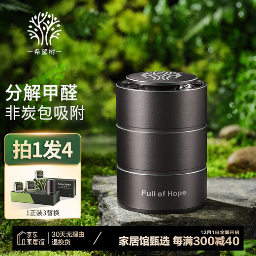 Hope Tree Car Home Dual-Purpose Formaldehyde Removal Purifier Star Gray Set New Car Formaldehyde Removal Car Purifier