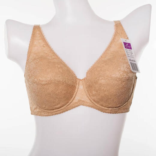 KMKA Purple Lan Underwear SW7373 Bra Side-close Adjustable Thin Cup Large Bra Black 80D