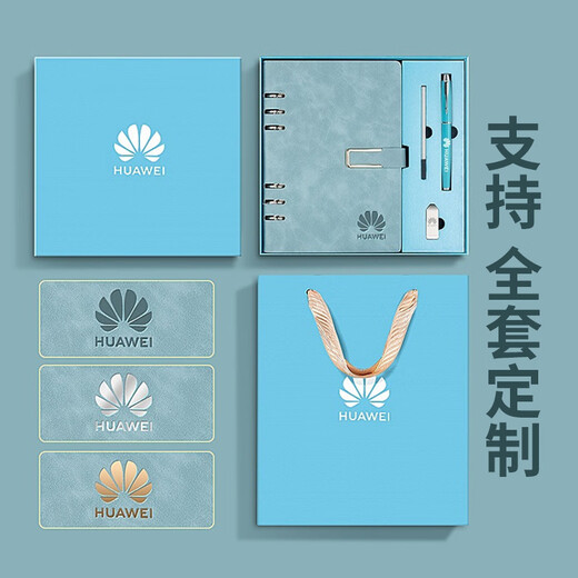 腾雄活页本笔记本本子简约高颜值U型扣记事本可拆卸加厚记录本企业商务伴手礼盒套装实用礼品定制logo