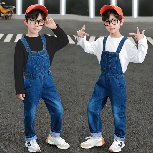 
G.DUCKKIDS children's clothing boys' suit spring and autumn 2025 new children's long-sleeved jeans trendy casual mid-large children's overalls single piece overalls 150 (recommended height 140cm 12-13 years old)