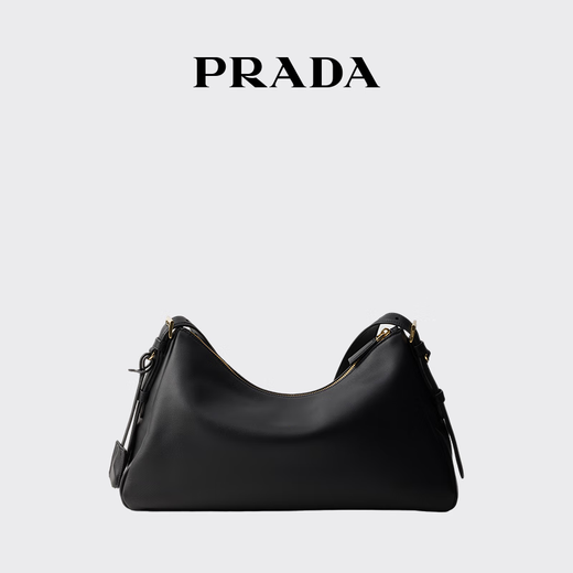 PRADA/Prada gift women's Prada Aim e large cow leather shoulder bag handbag black