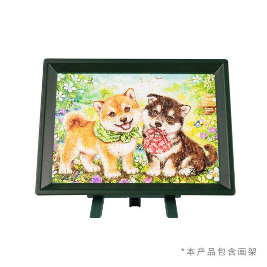 3D-JP迷你拼图150片桌面装饰画PhoenixChan可爱招财猫(配小画框)P1357 柴犬宝宝出任务P1421